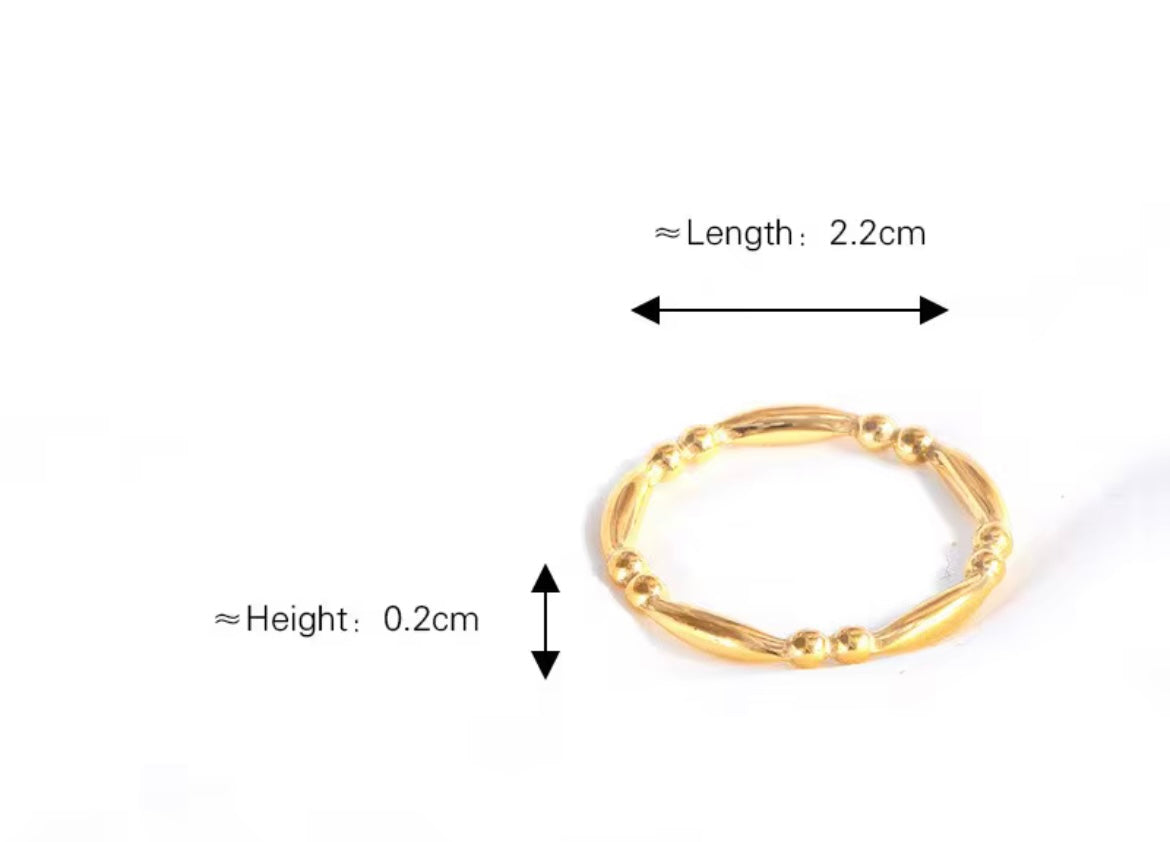Everyday Twist Bead Stacking Ring