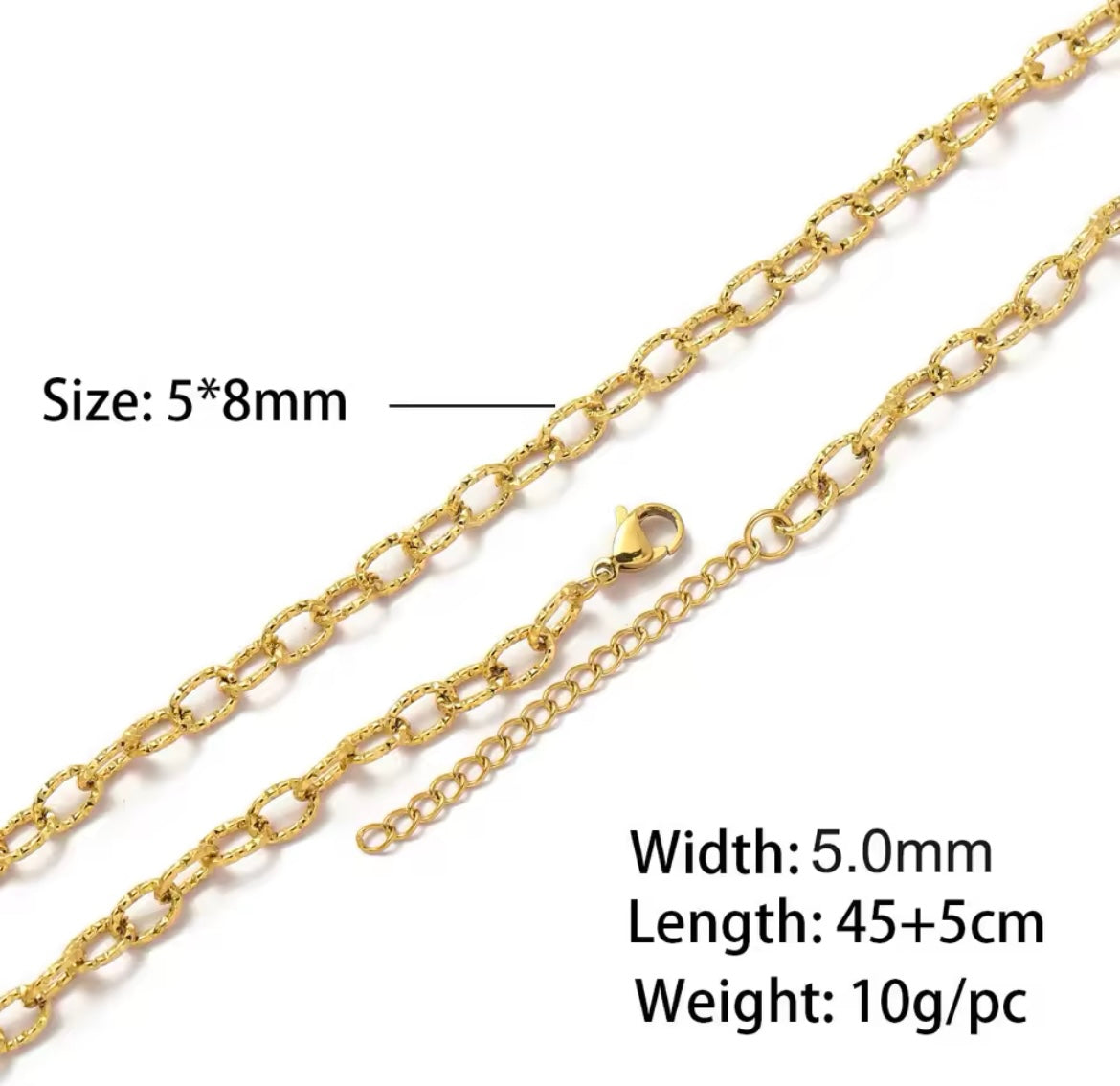 Make Your Own Charm Jewellery – Gold Plated Stainless Steel (Tarnish-Free & Waterproof)- 1 piece