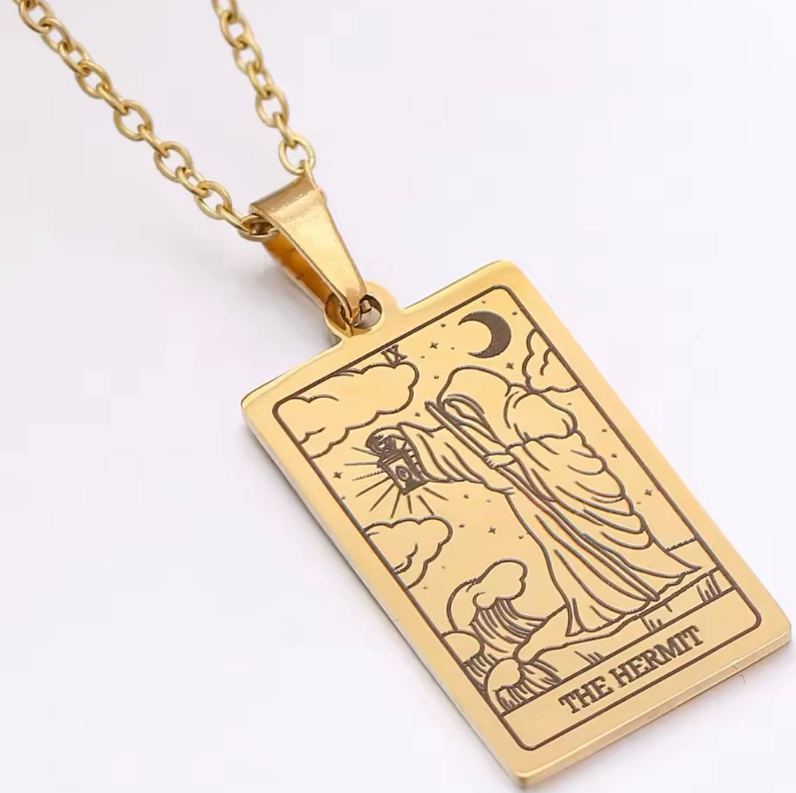 Tarot Card Necklace Collection – 18K Gold Plated Stainless Steel