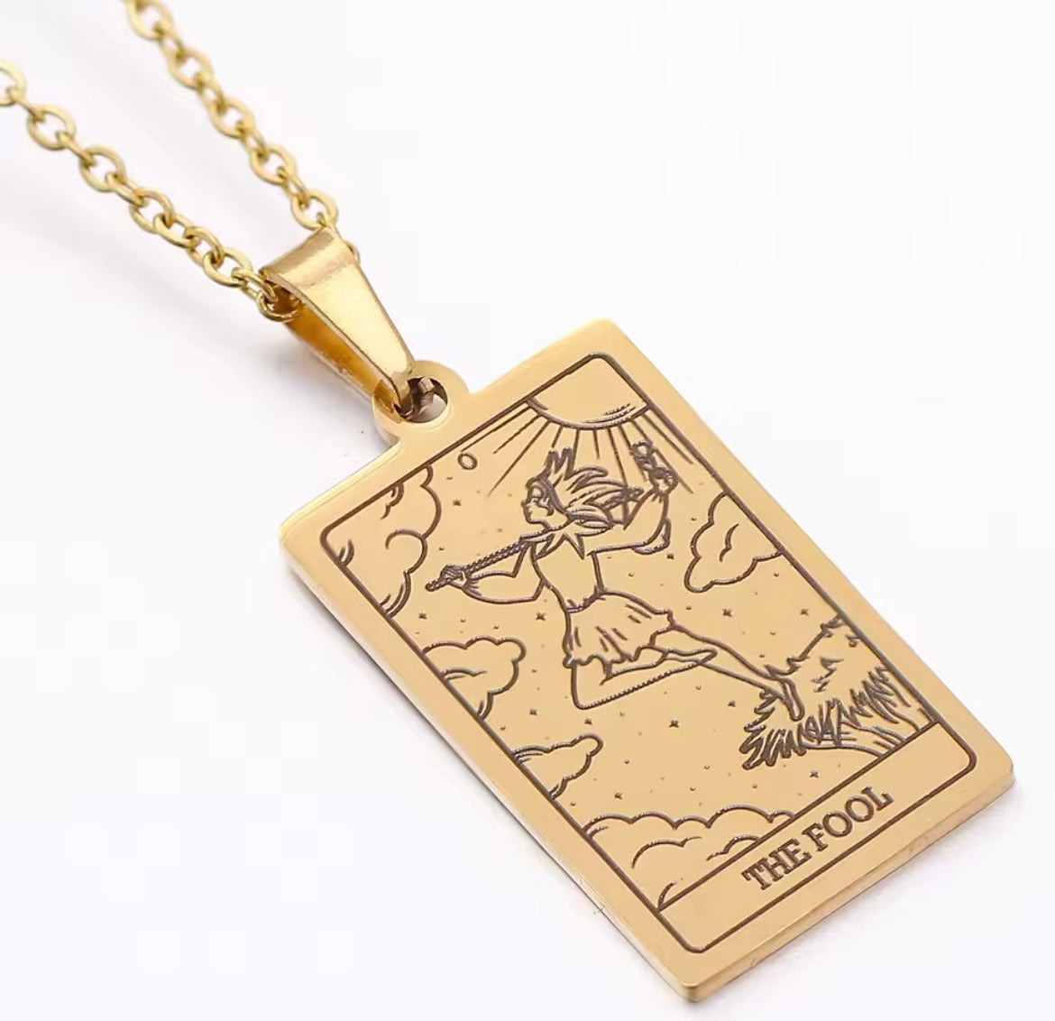 Tarot Card Necklace Collection – 18K Gold Plated Stainless Steel