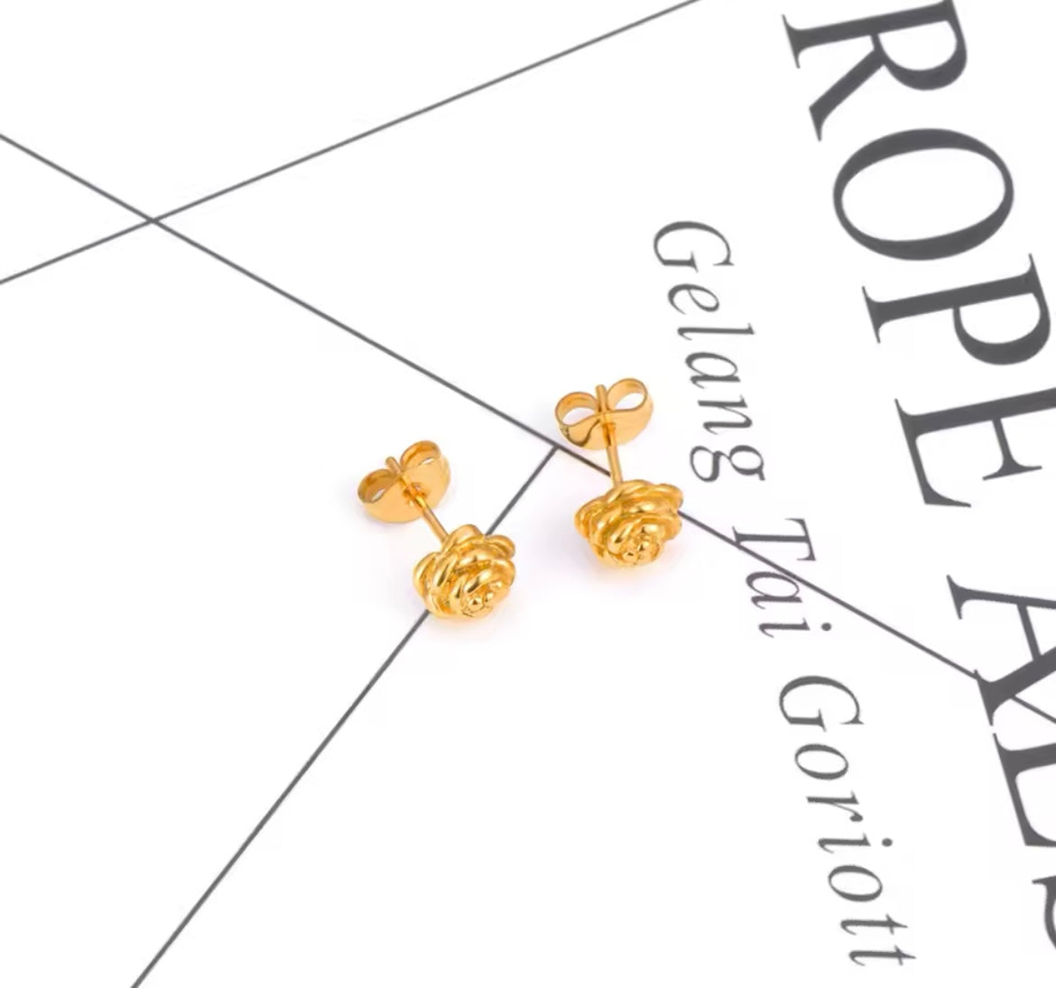 Golden Rose Stud