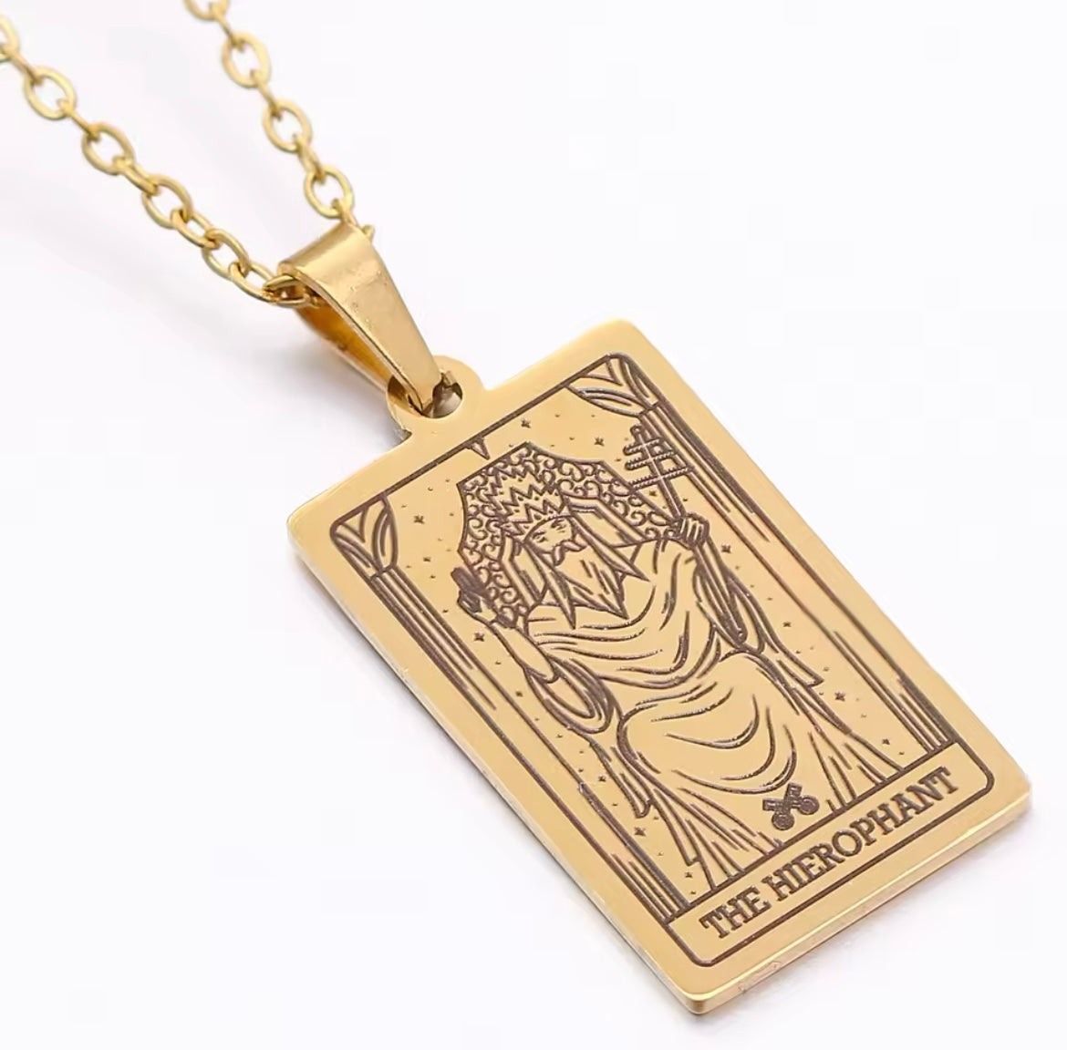 Tarot Card Necklace Collection – 18K Gold Plated Stainless Steel