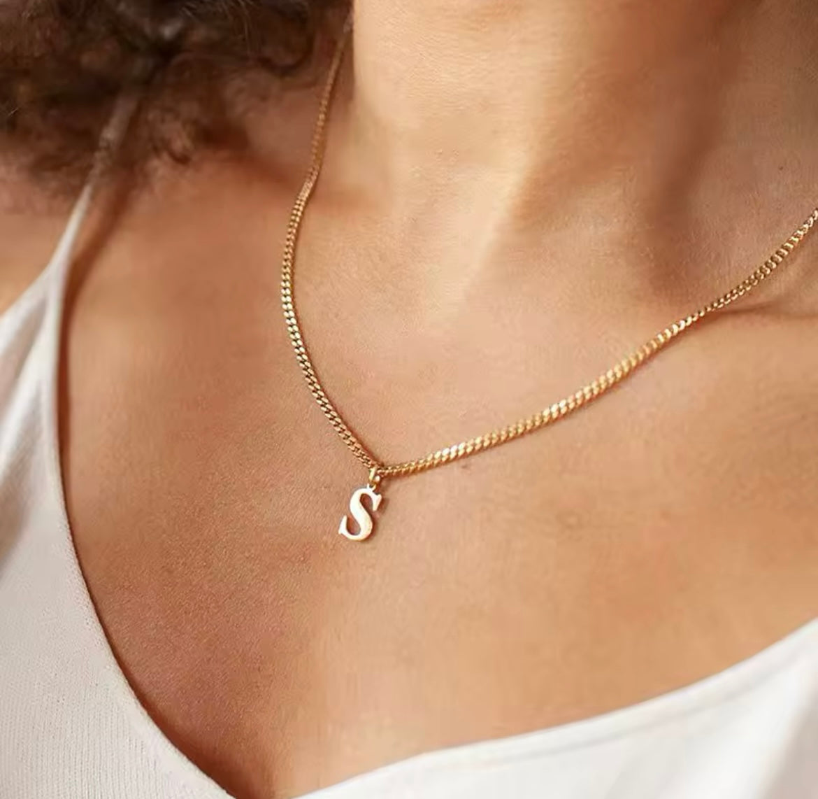 Golden Initial Charm – Necklace, Bracelet & Earring Ready