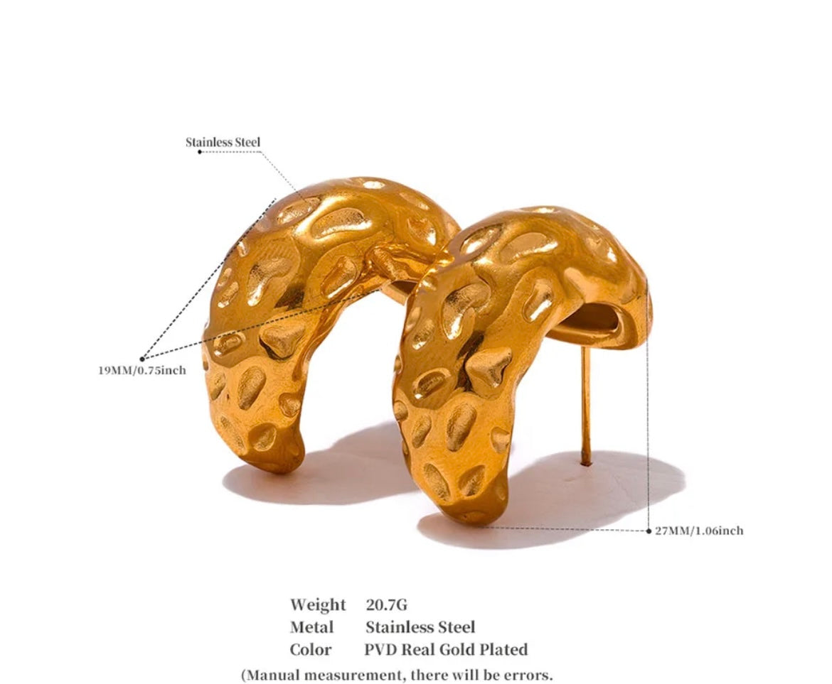 Stainless Steel Gold-Plated Earrings Collection