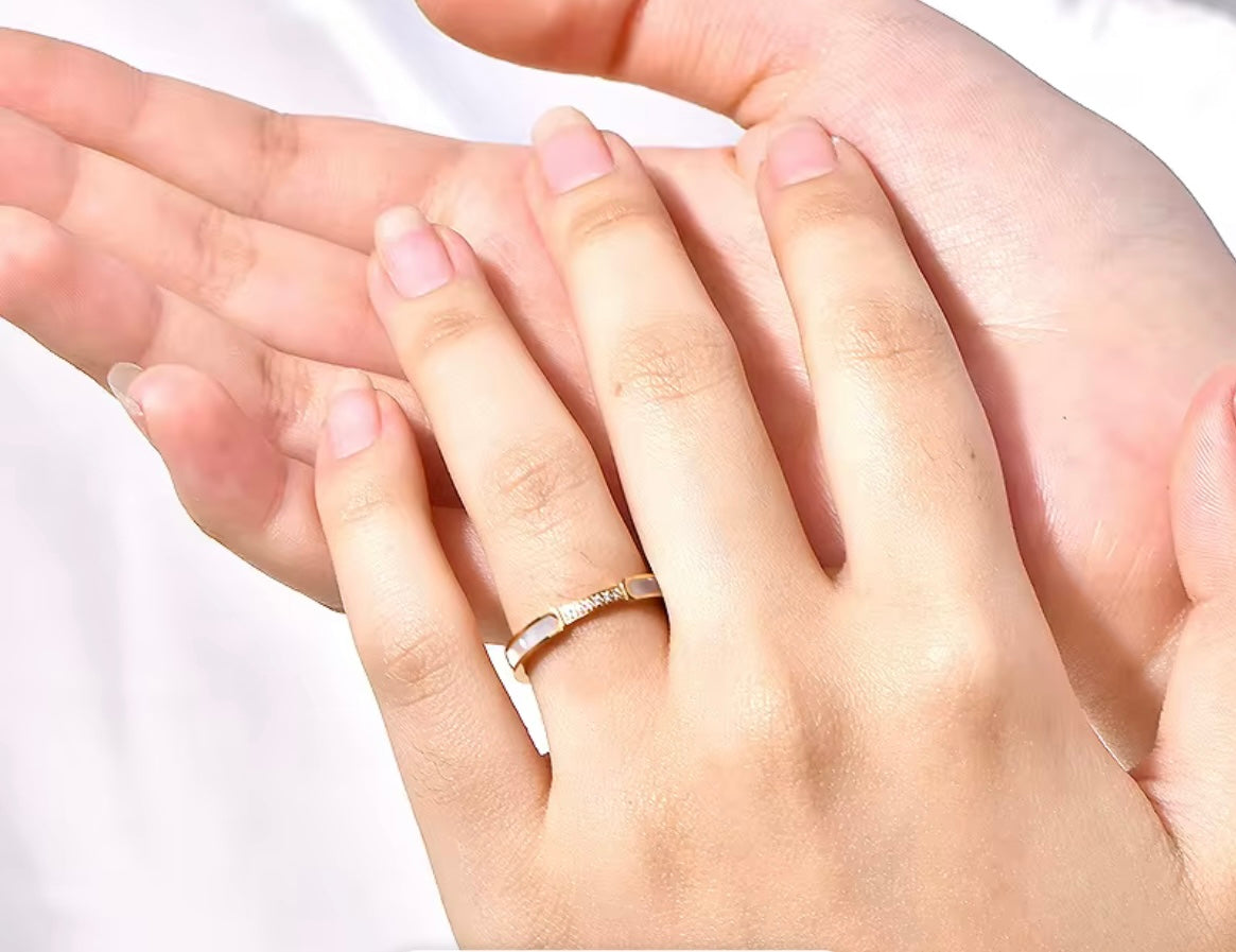 Dainty Mother of Pearl Inlay Ring