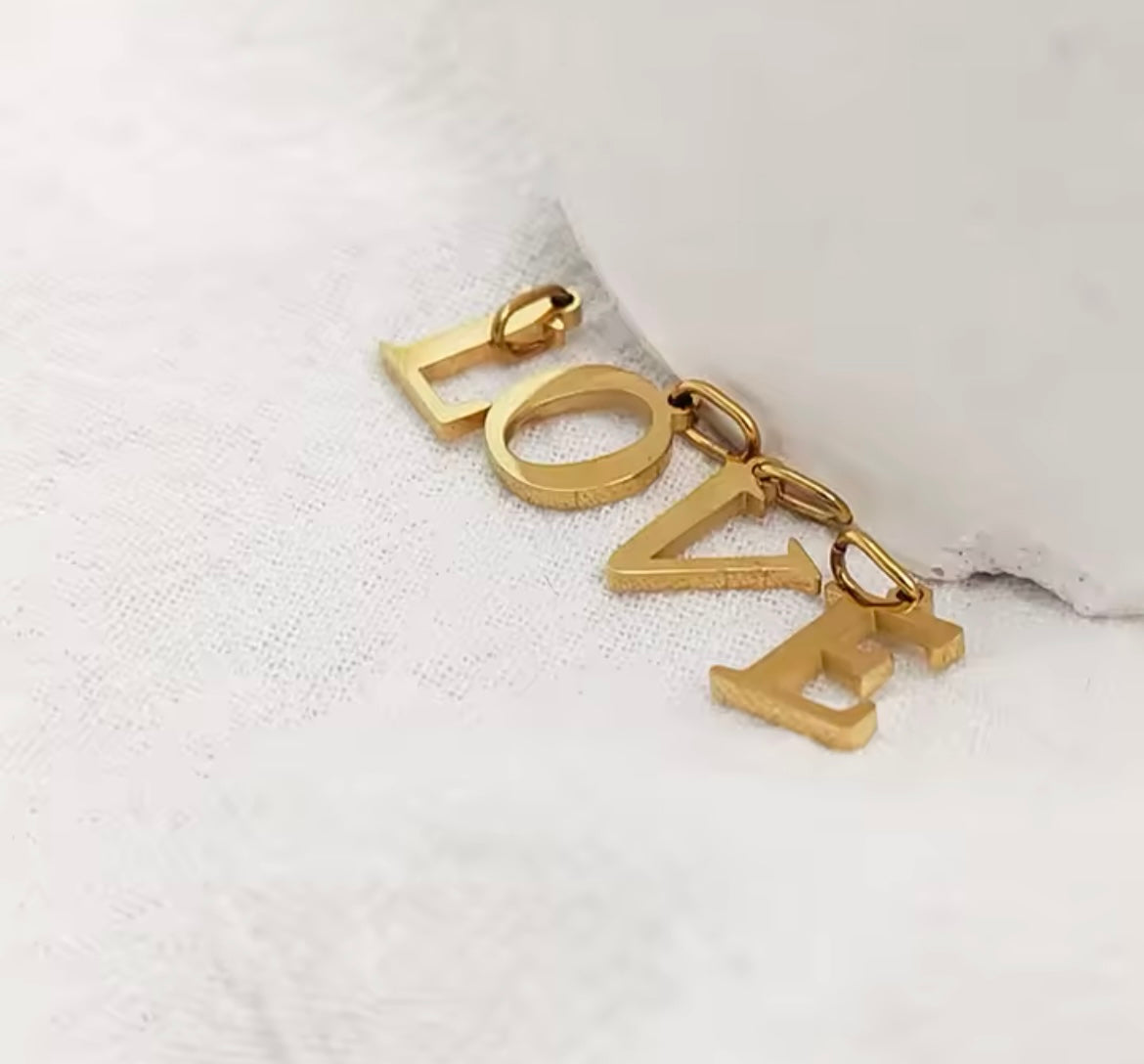 Golden Initial Charm – Necklace, Bracelet & Earring Ready