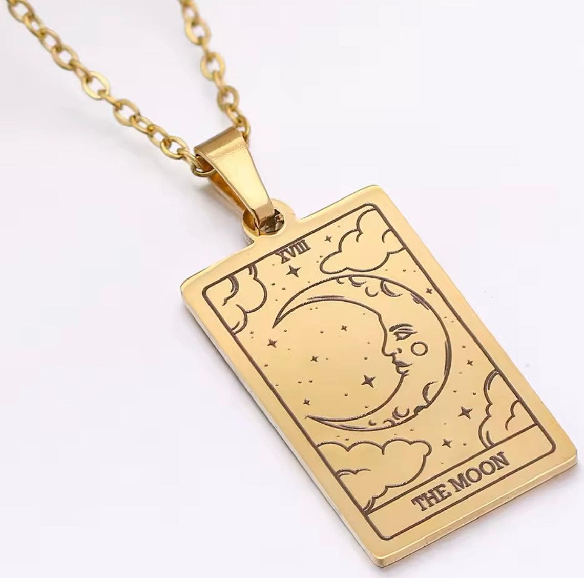 Tarot Card Necklace Collection – 18K Gold Plated Stainless Steel