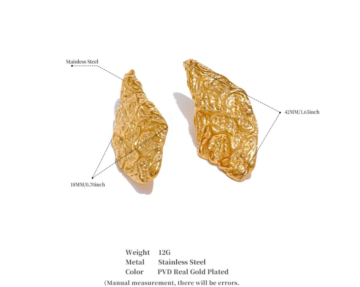 Stainless Steel Gold-Plated Earrings Collection