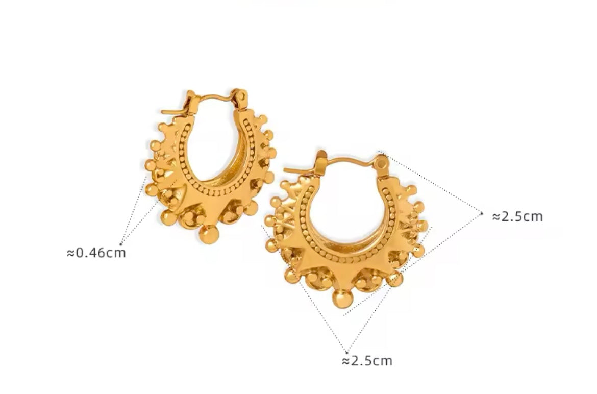 Radiant Sunburst Hoop Earrings