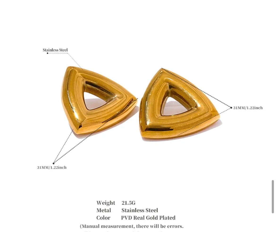 Stainless Steel Gold-Plated Earrings Collection