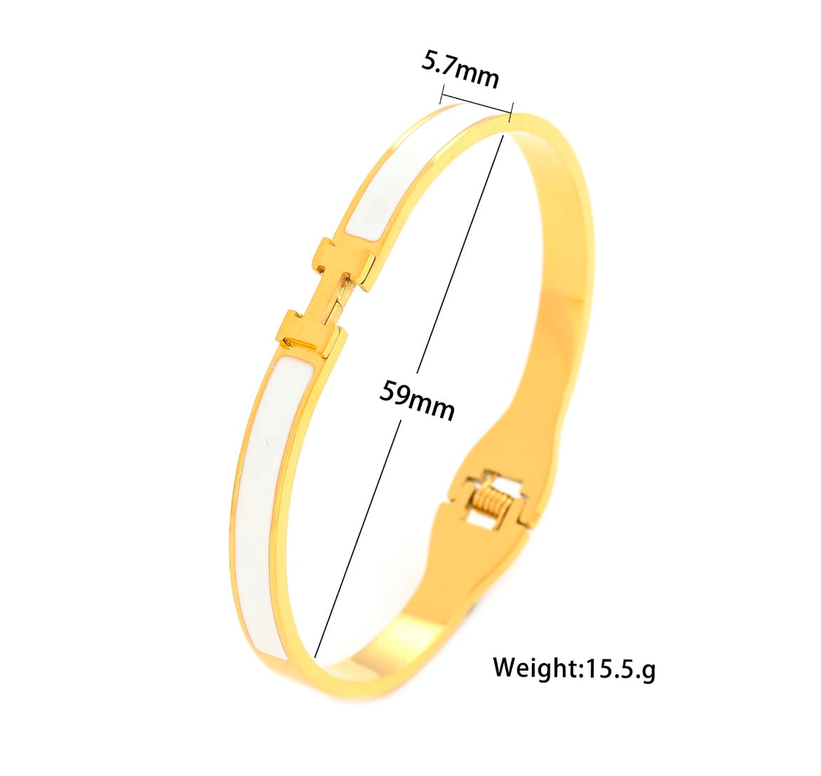 Waterproof & Tarnish-Free Elegance H Bangle