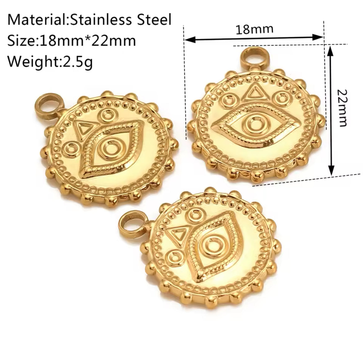 Make Your Own Charm Jewellery – Gold Plated Stainless Steel (Tarnish-Free & Waterproof)- 1 piece