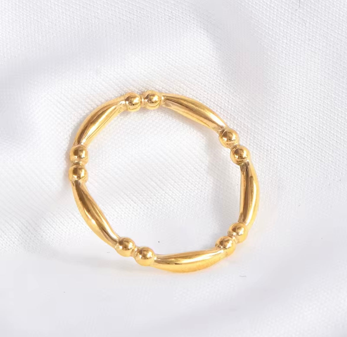 Everyday Twist Bead Stacking Ring