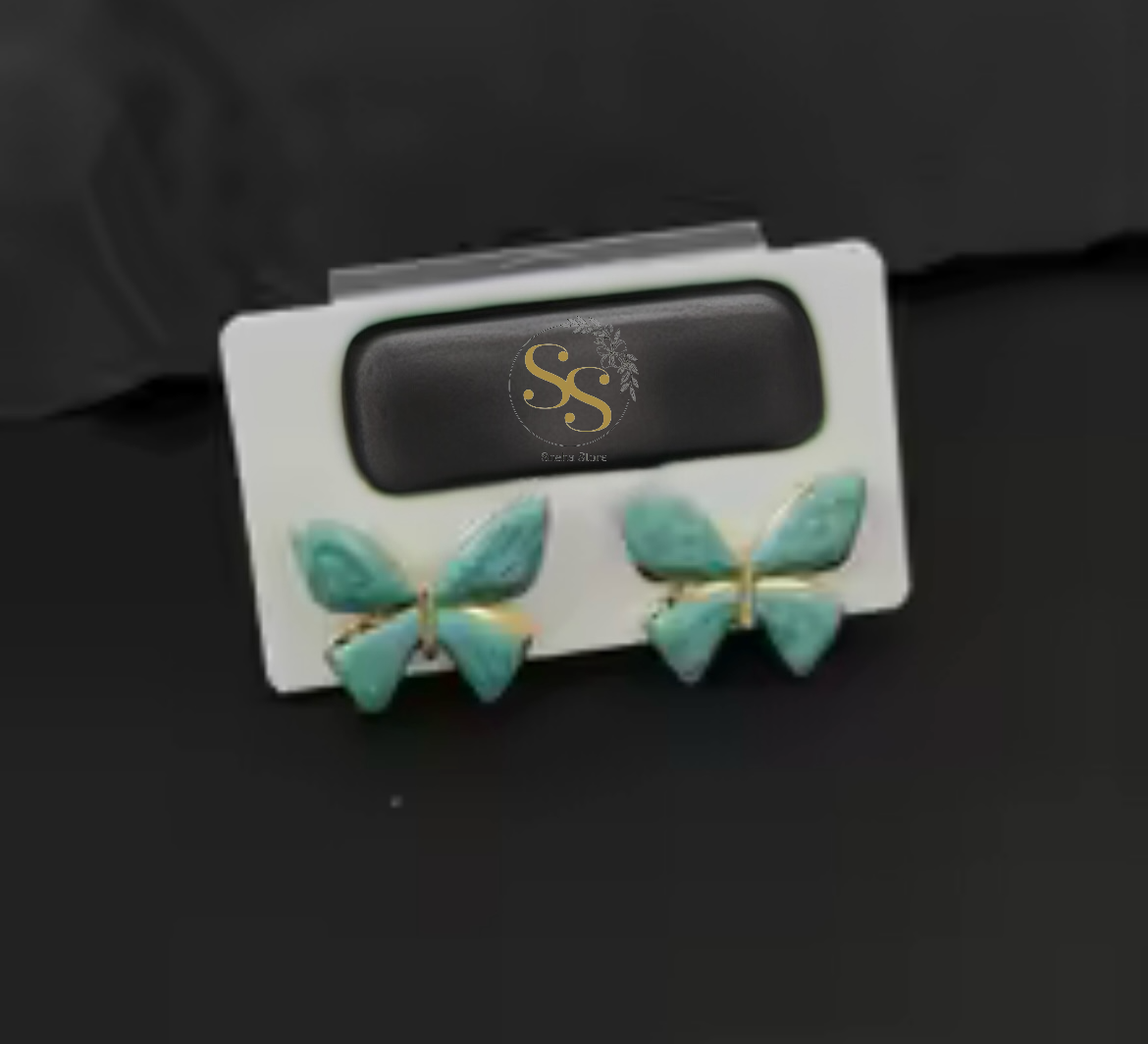 Enchanted Butterfly Enamel Stud Earrings