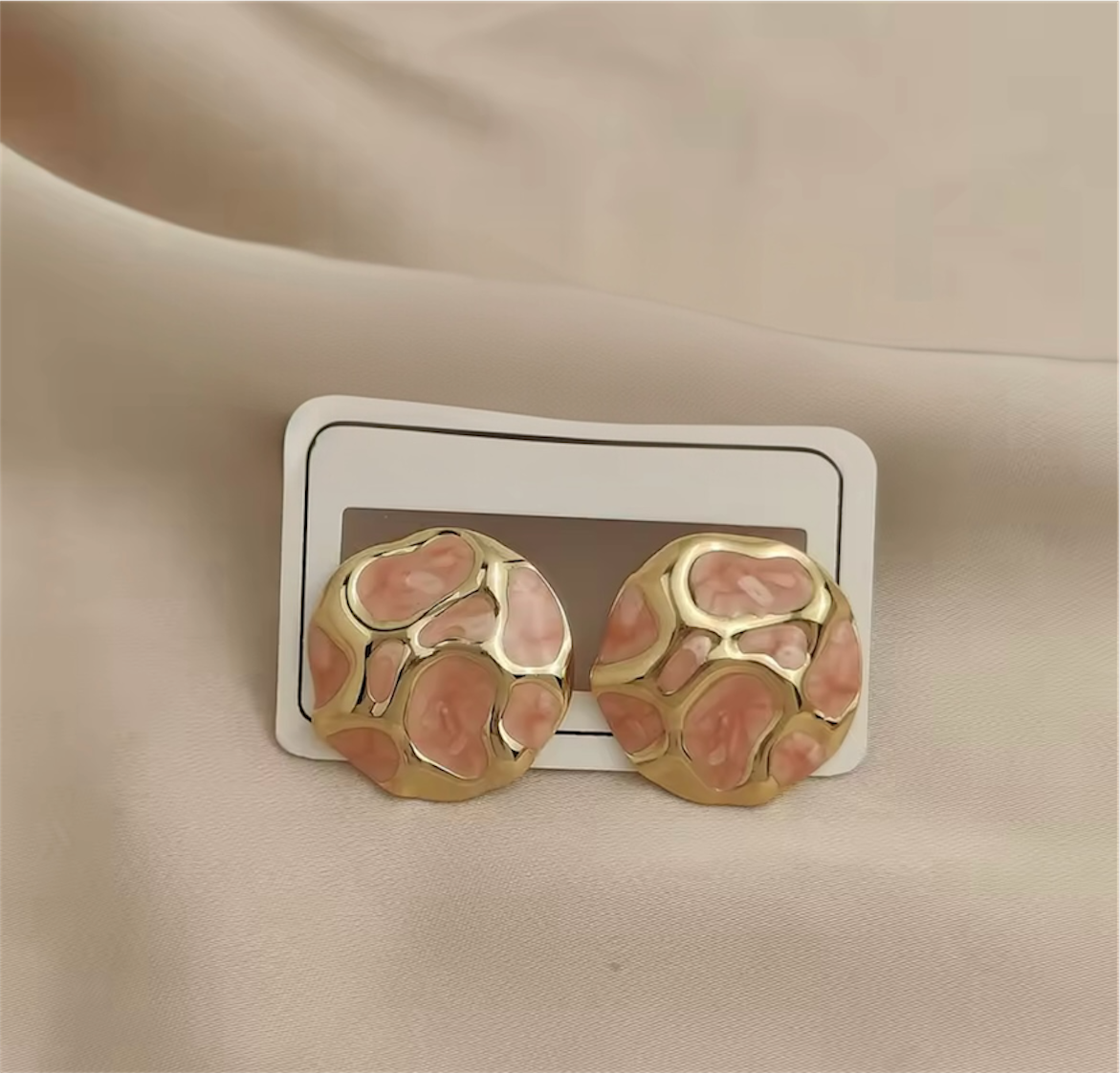 Enamel Mosaic Stud Earrings