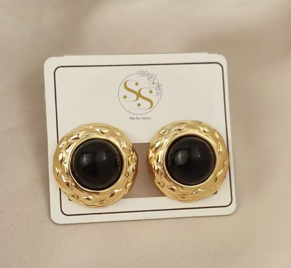 Vintage Gemstone Stud Earrings