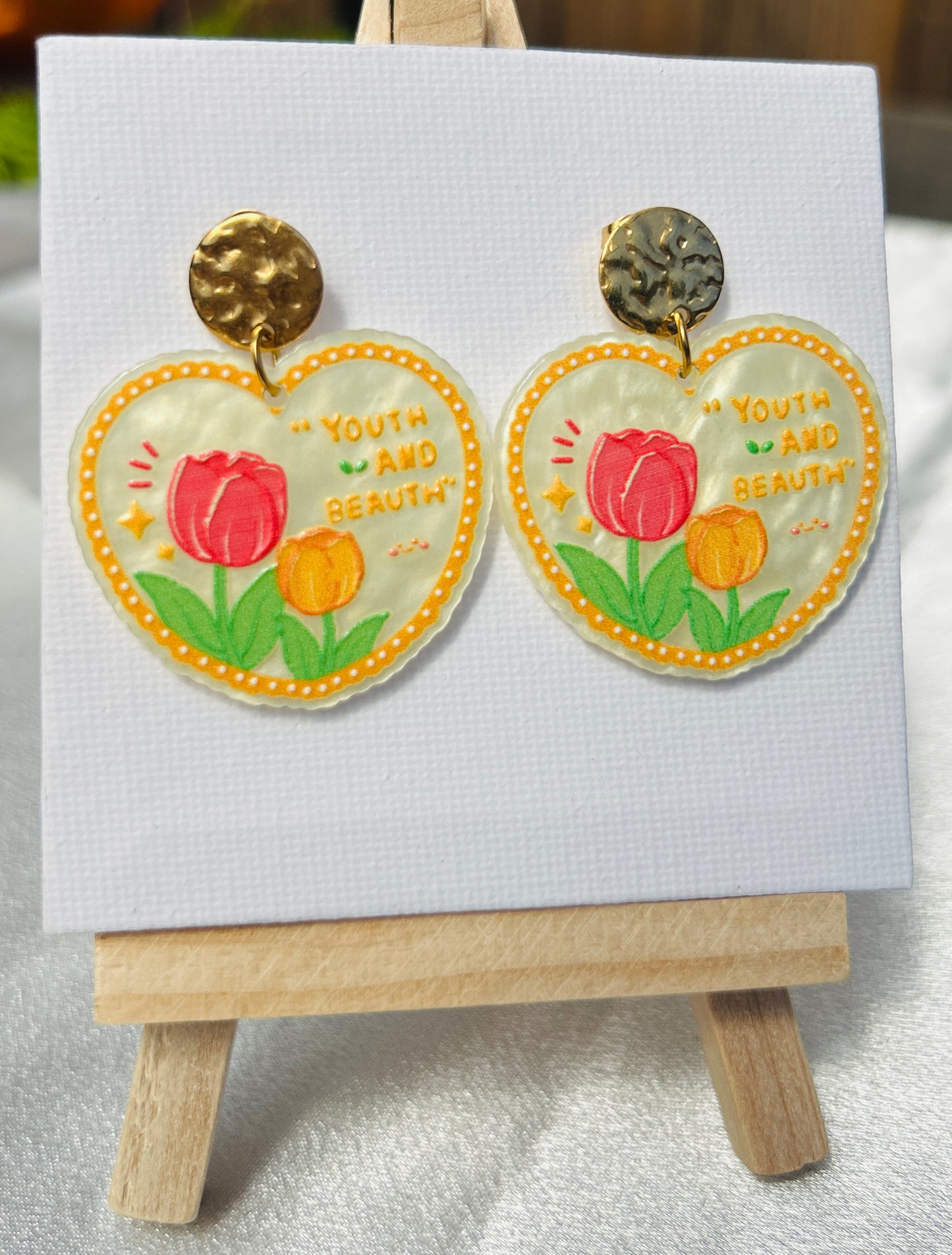 πΌ Garden Whimsy Earrings β Stainless Steel & Acrylic