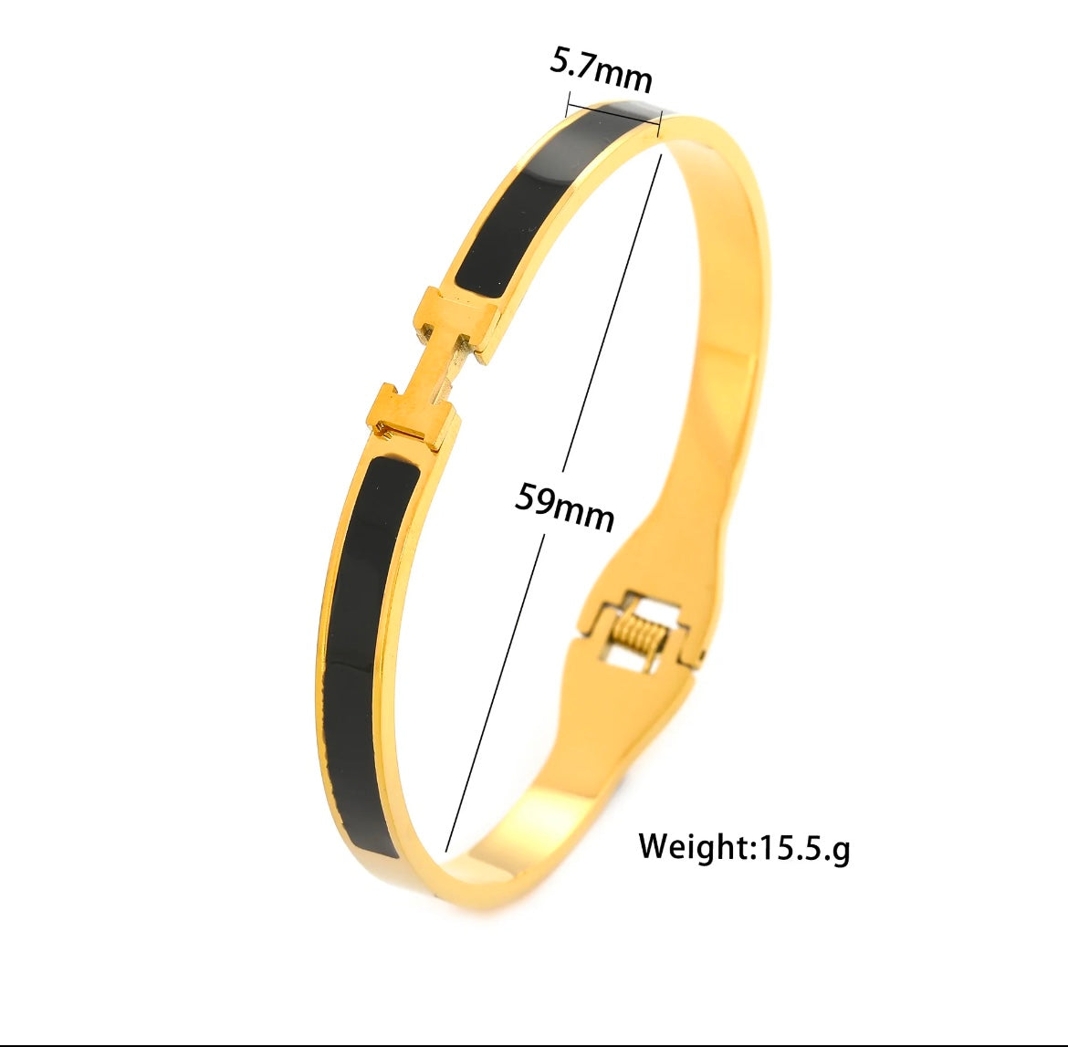 Waterproof & Tarnish-Free Elegance H Bangle