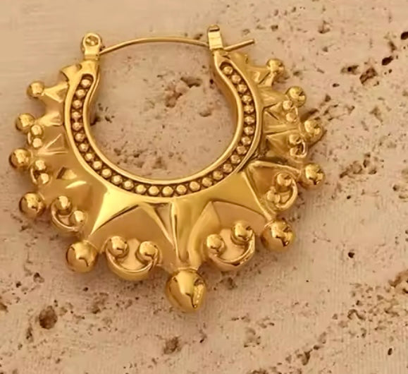 Radiant Sunburst Hoop Earrings
