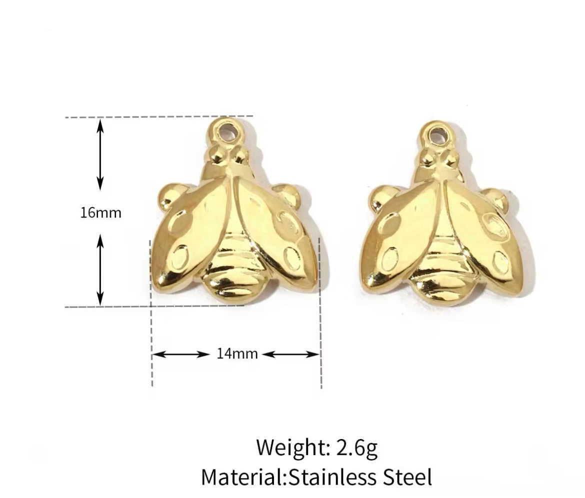 Make Your Own Charm Jewellery – Gold Plated Stainless Steel (Tarnish-Free & Waterproof)- 1 piece