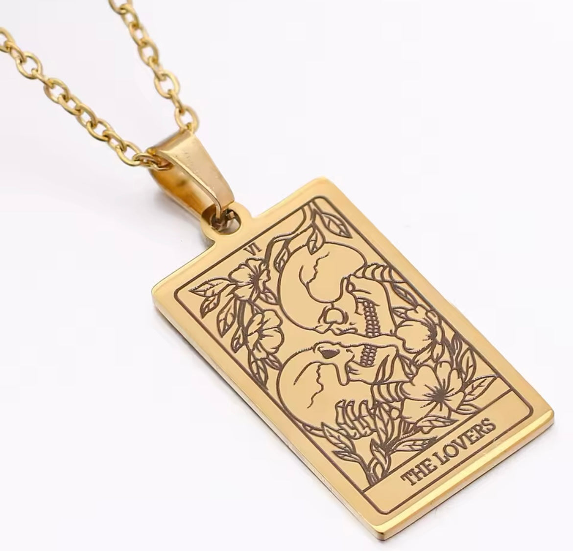 Tarot Card Necklace Collection – 18K Gold Plated Stainless Steel