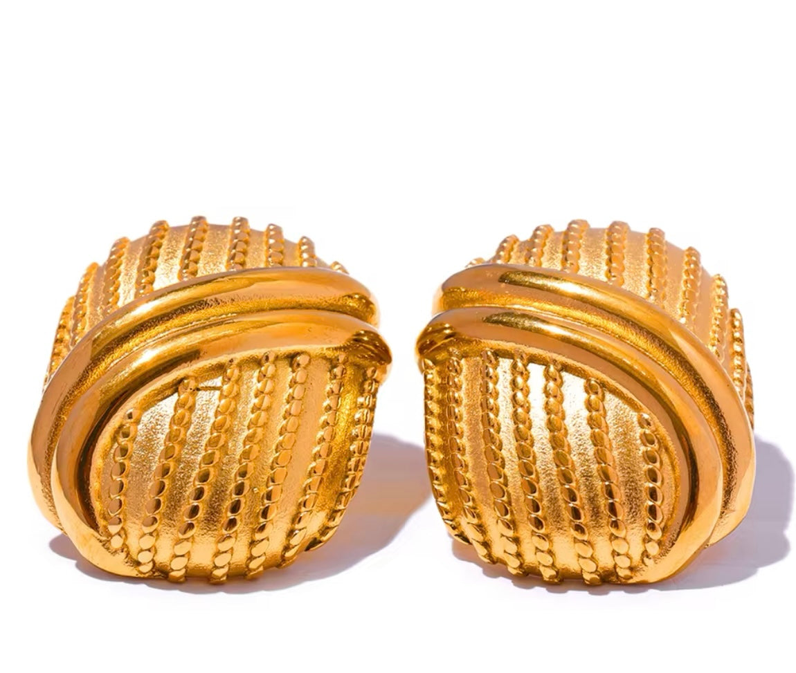 Stainless Steel Gold-Plated Earrings Collection