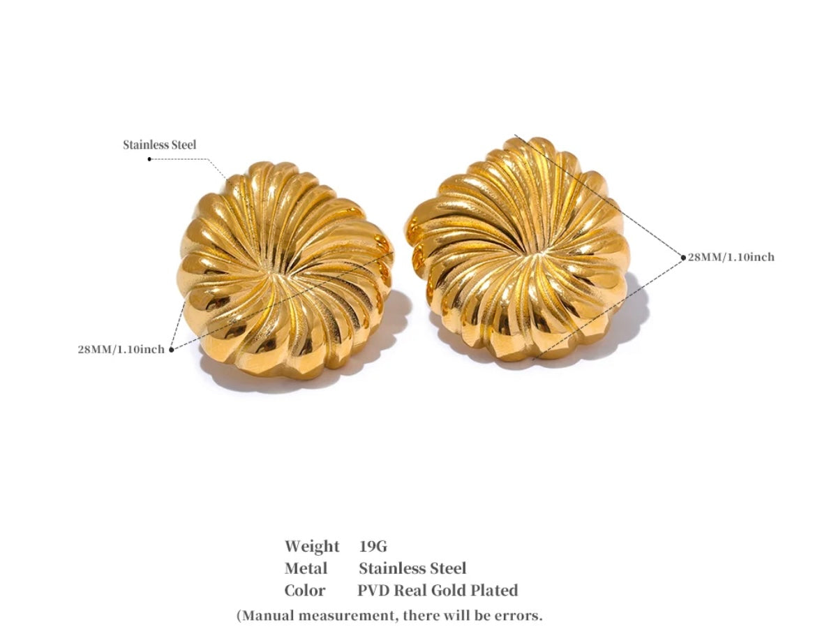 Stainless Steel Gold-Plated Earrings Collection