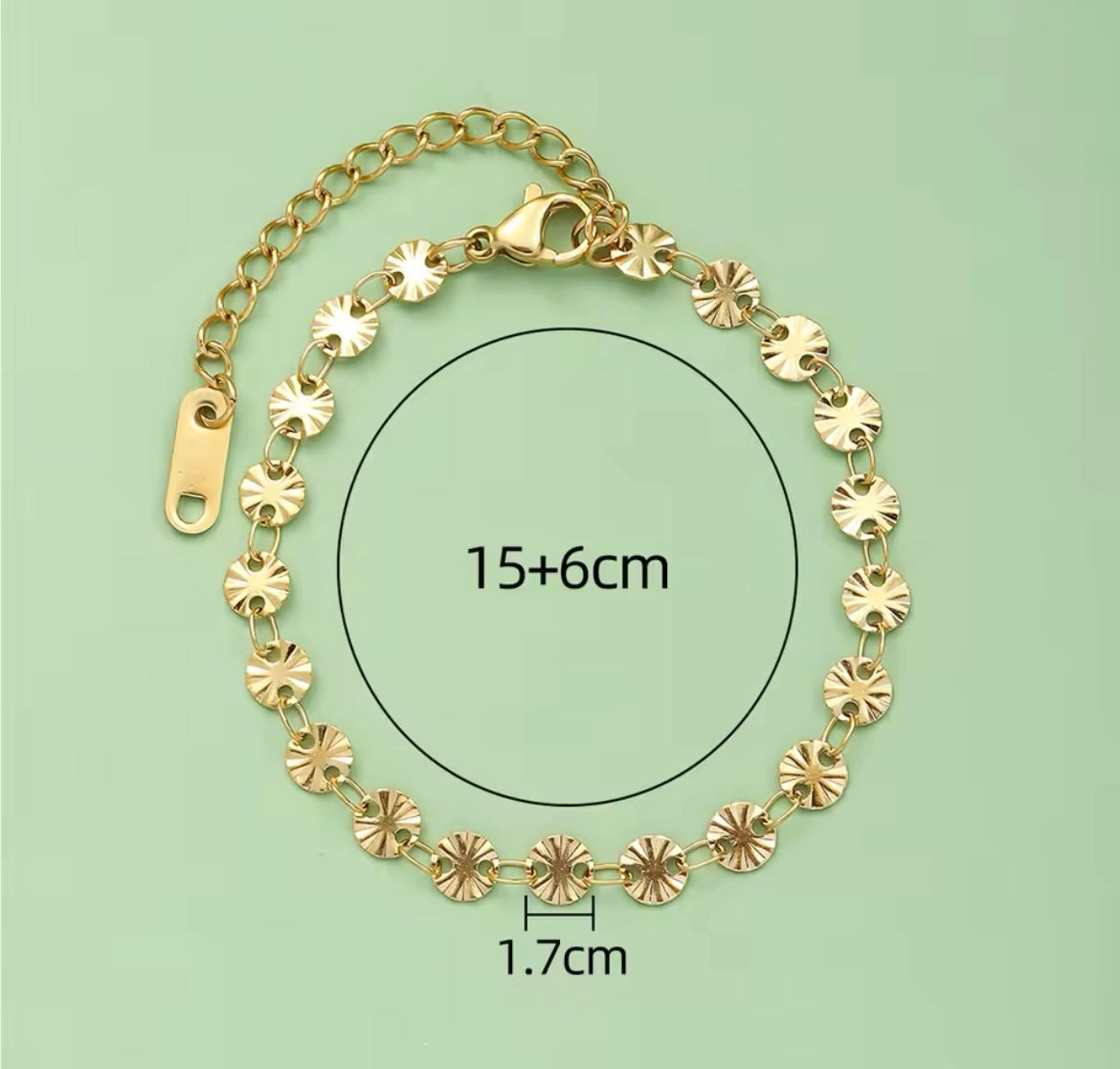 Sunbeam Disc Bracelet