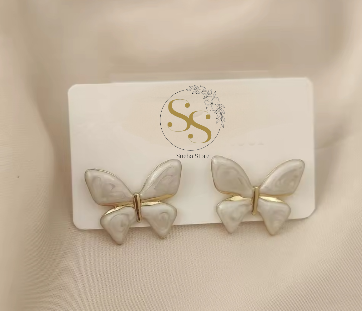Enchanted Butterfly Enamel Stud Earrings