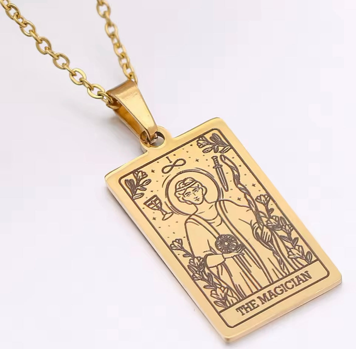 Tarot Card Necklace Collection – 18K Gold Plated Stainless Steel
