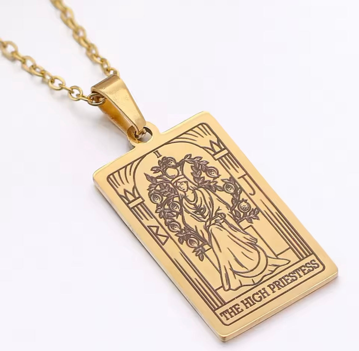 Tarot Card Necklace Collection – 18K Gold Plated Stainless Steel