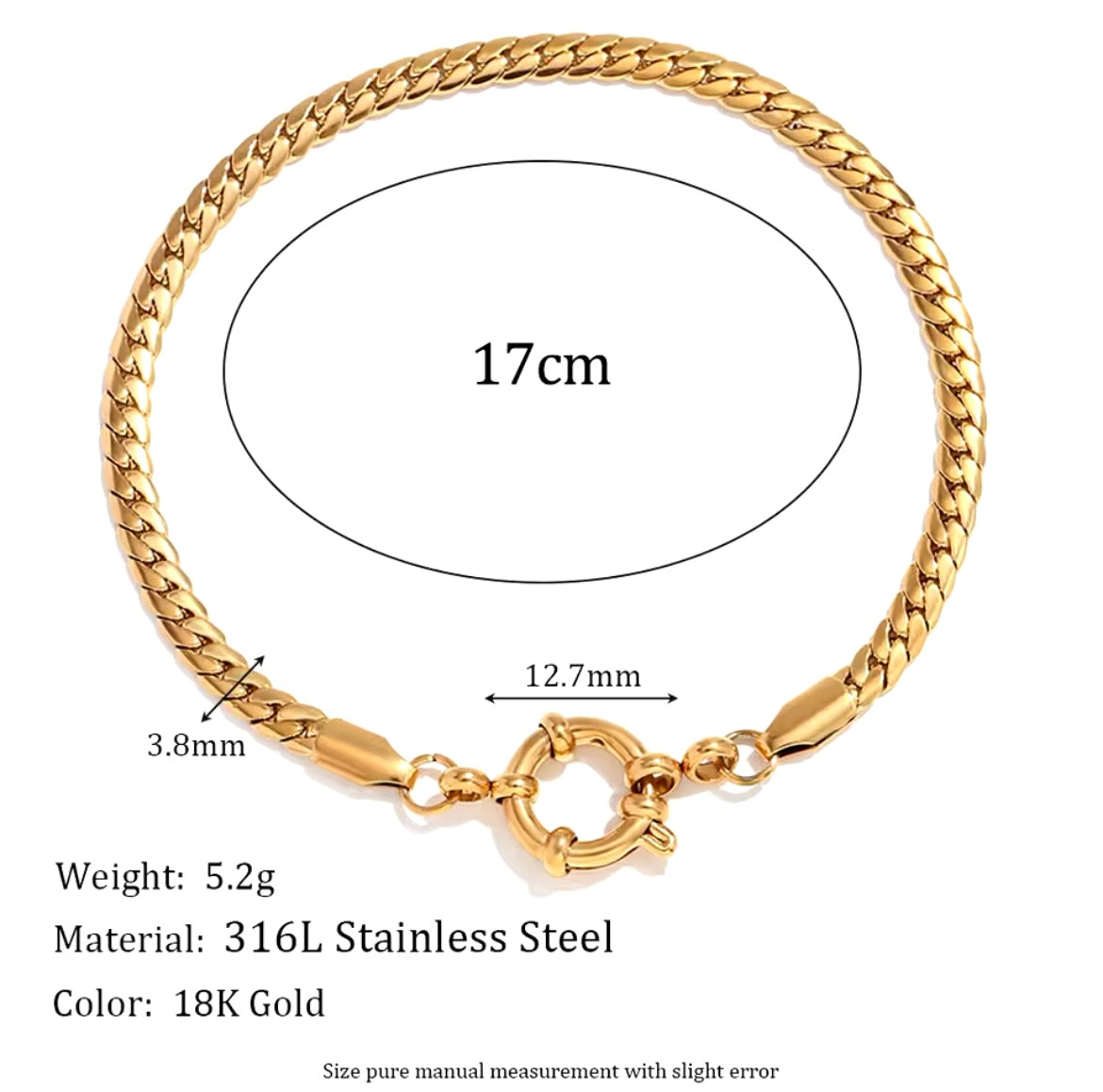 Gold Clasp Chain Bracelets – 18K Gold Plated