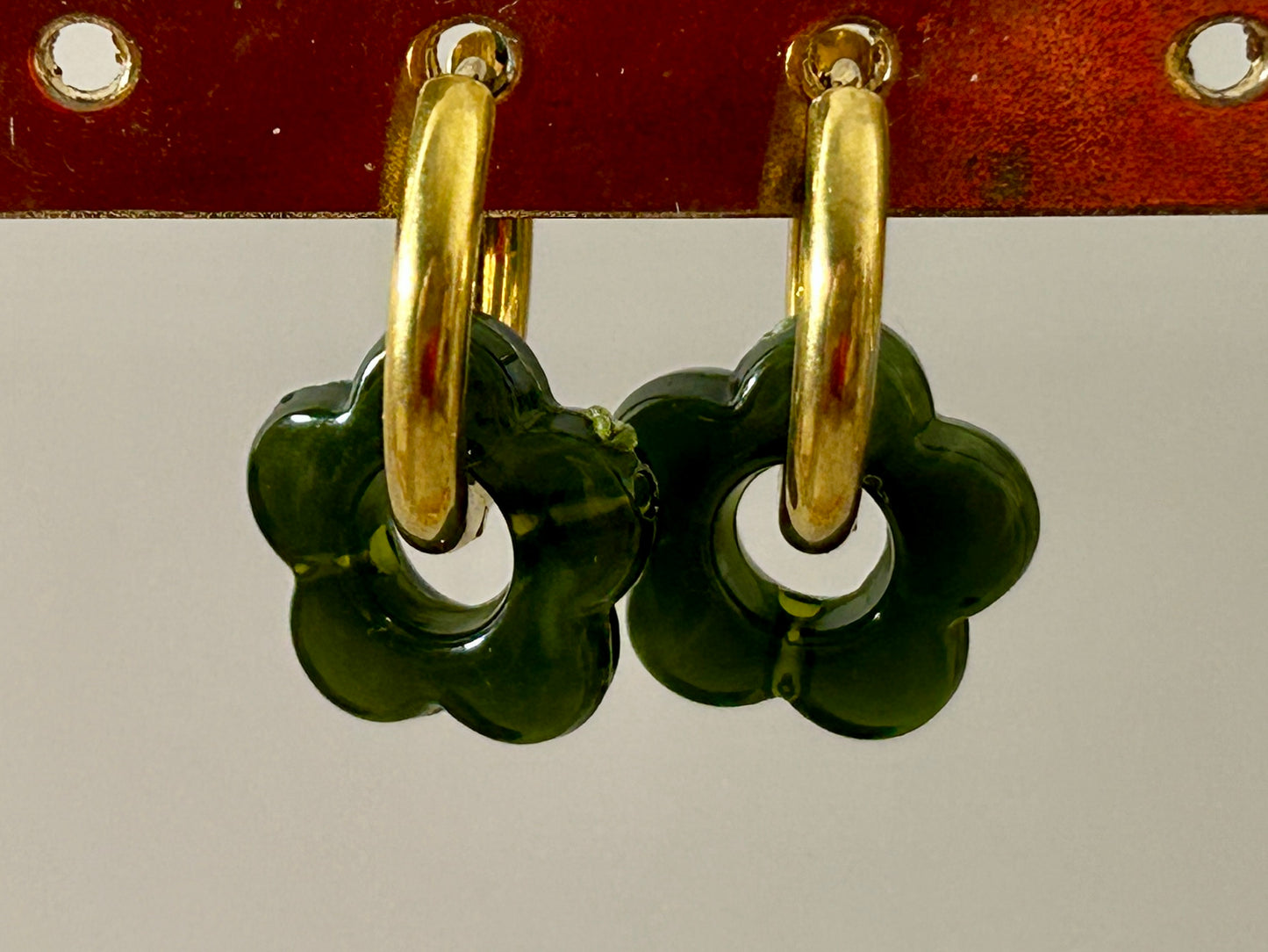 BloomLite Stainless Steel Acrylic Flower Earrings