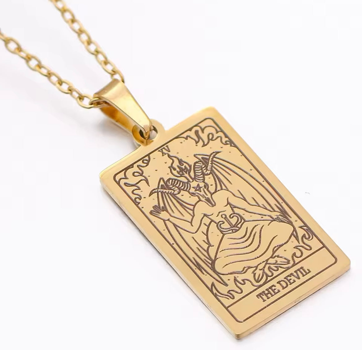 Tarot Card Necklace Collection – 18K Gold Plated Stainless Steel