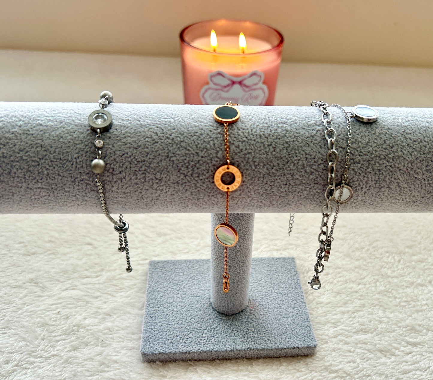 Stainless Steel Roman Charm Bracelets – Minimalist Collection