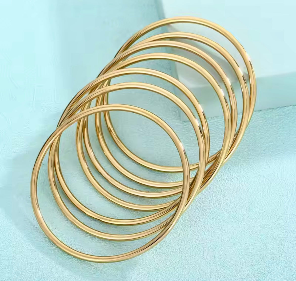 Classic Stack Gold Bangle – Stainless Steel (Sold Individually)