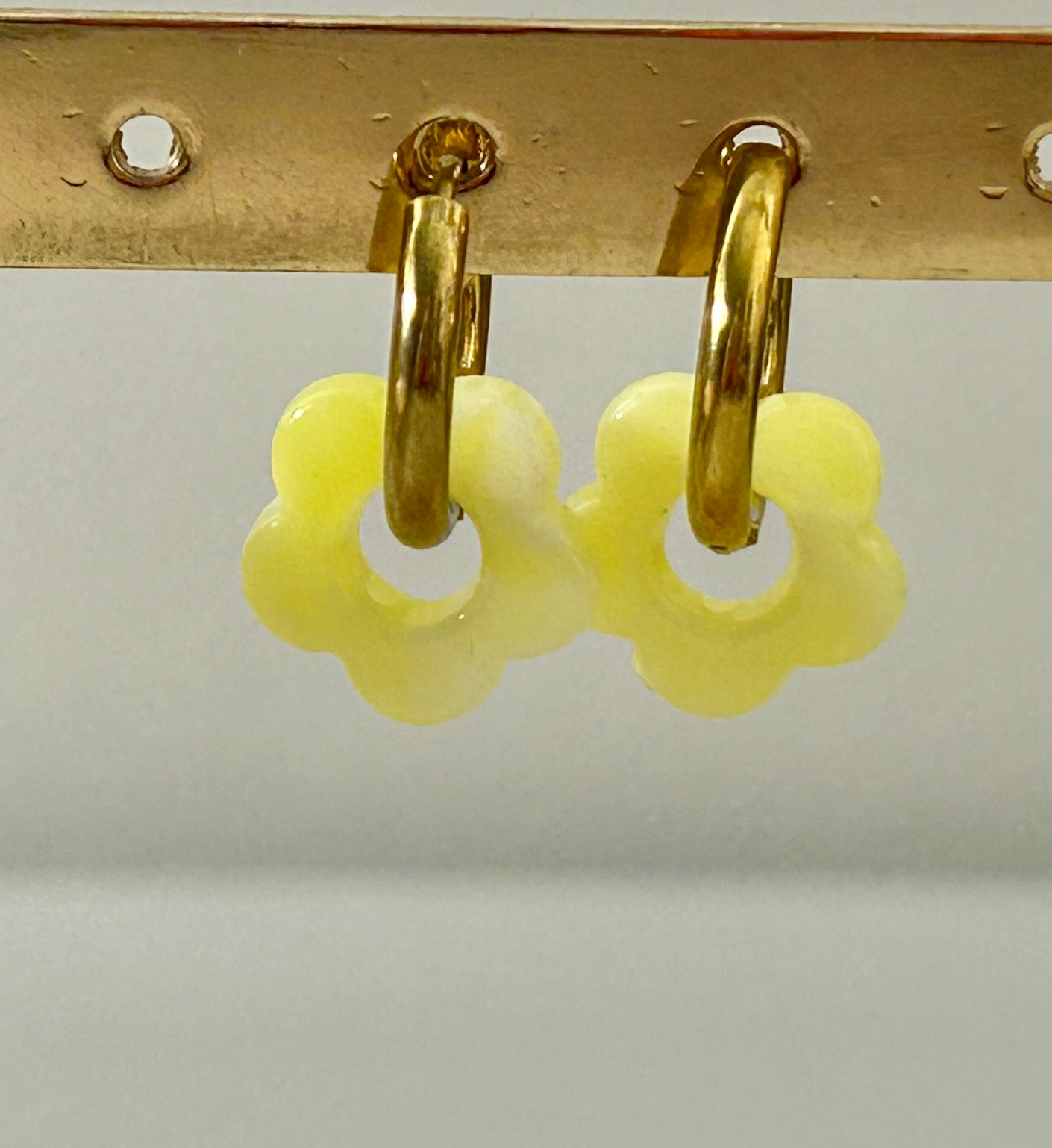 BloomLite Stainless Steel Acrylic Flower Earrings