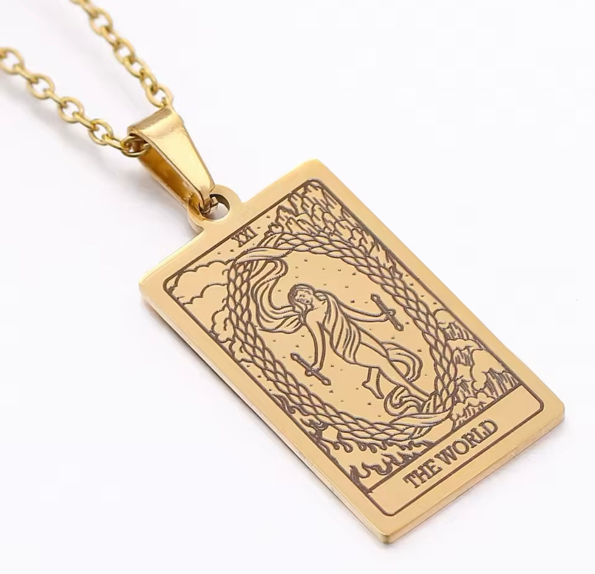 Tarot Card Necklace Collection – 18K Gold Plated Stainless Steel