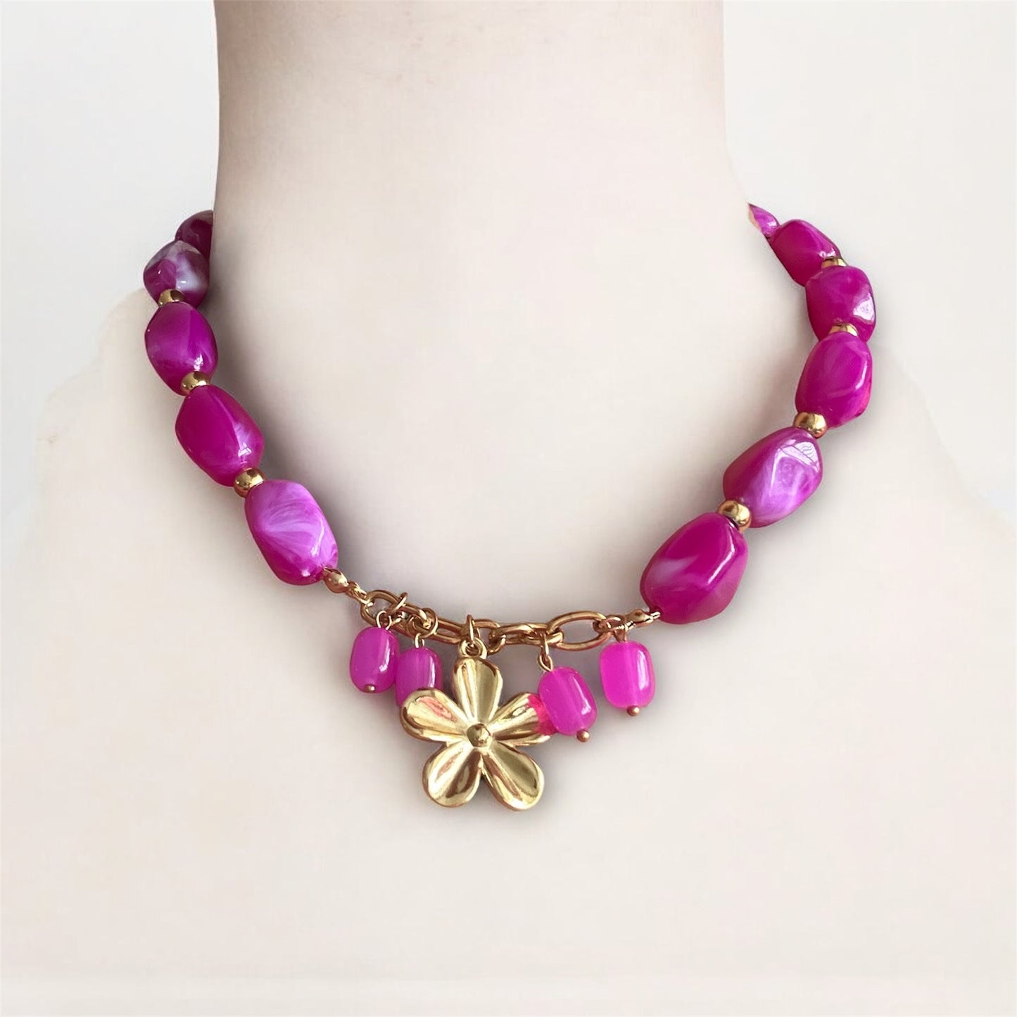 Acrylic Charm Bead Necklace Collection