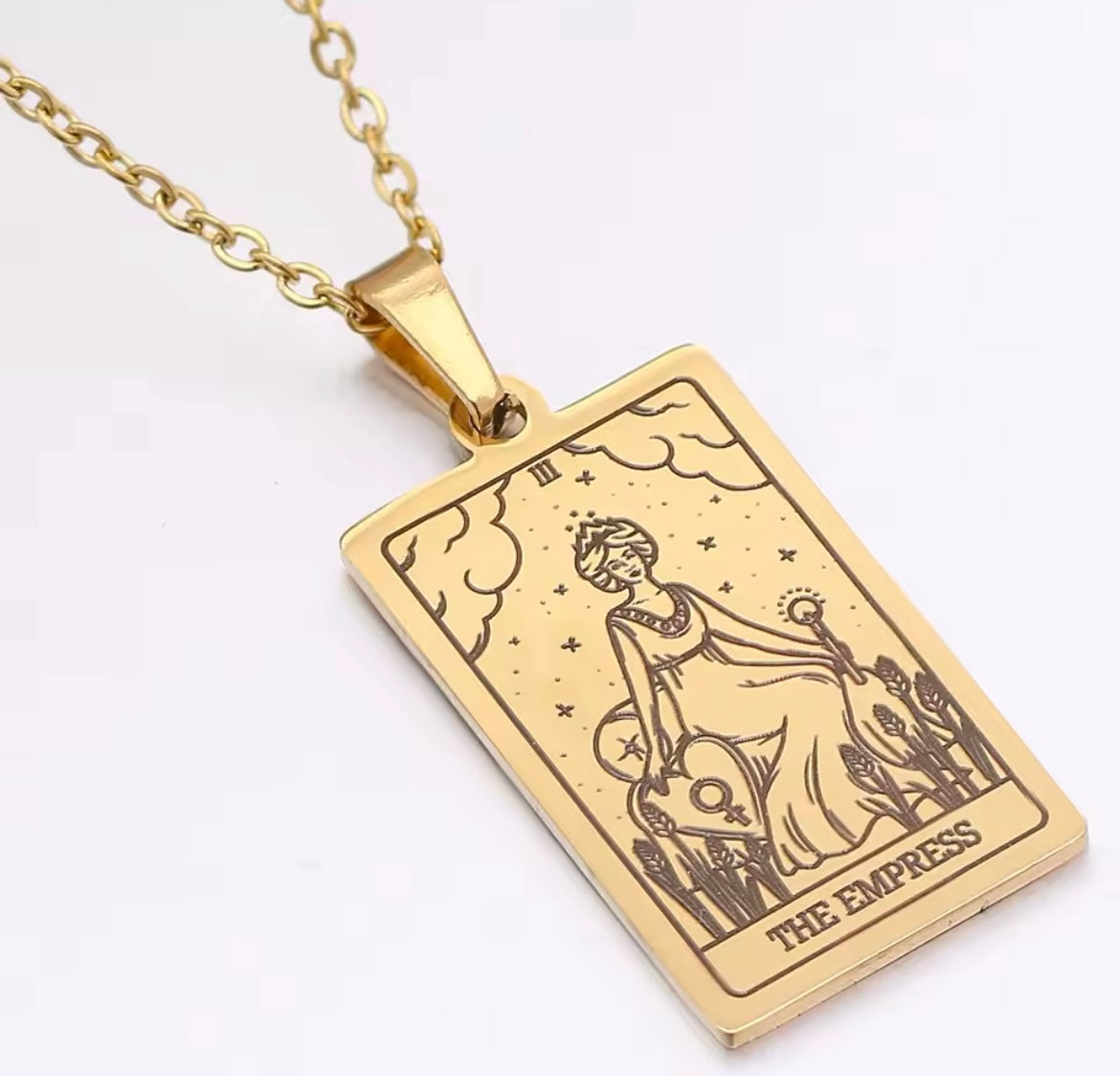 Tarot Card Necklace Collection – 18K Gold Plated Stainless Steel