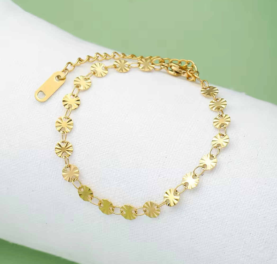 Sunbeam Disc Bracelet
