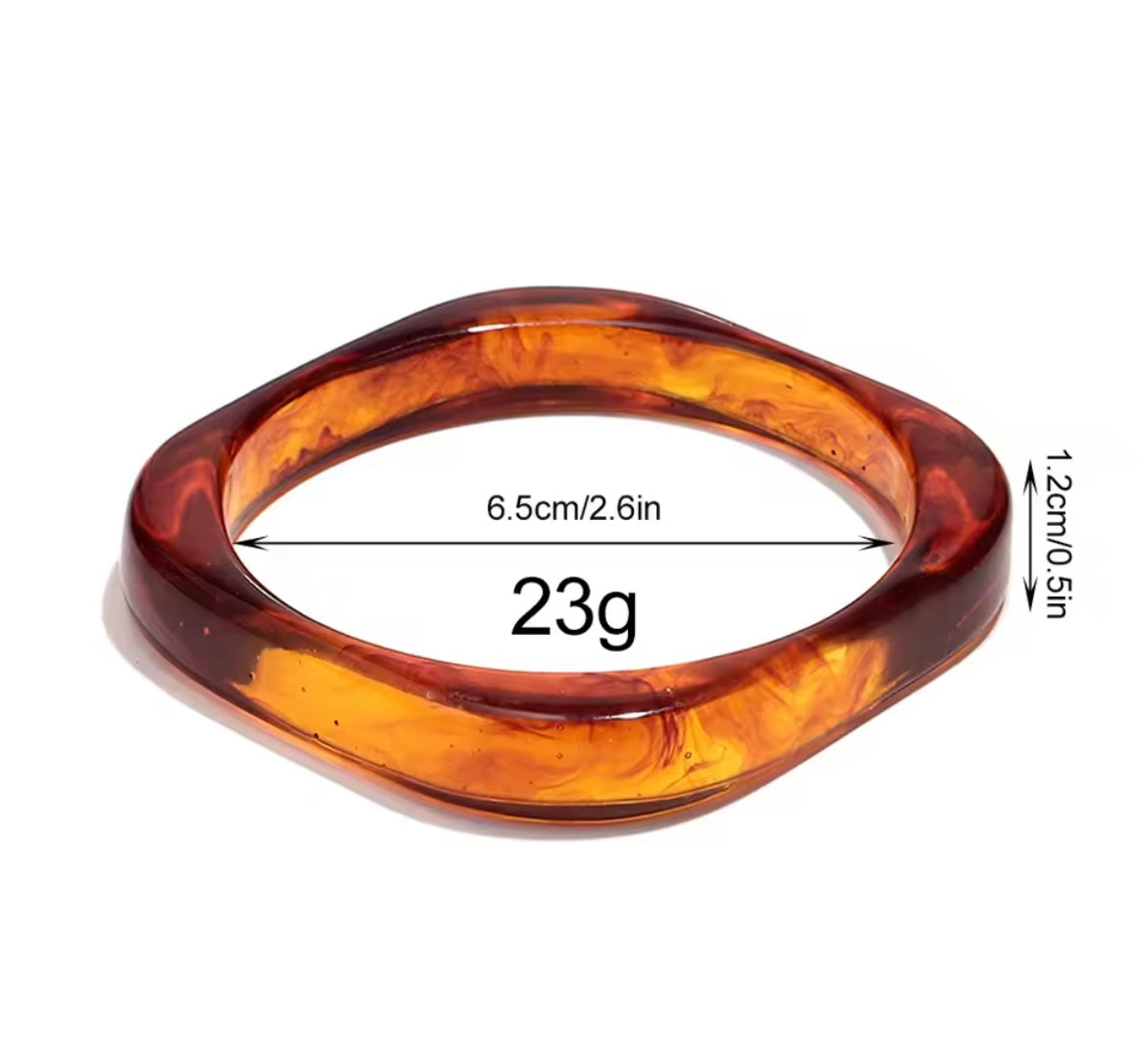 Retro Resin Bangle Collection – Bold & Colourful Statement Bangle