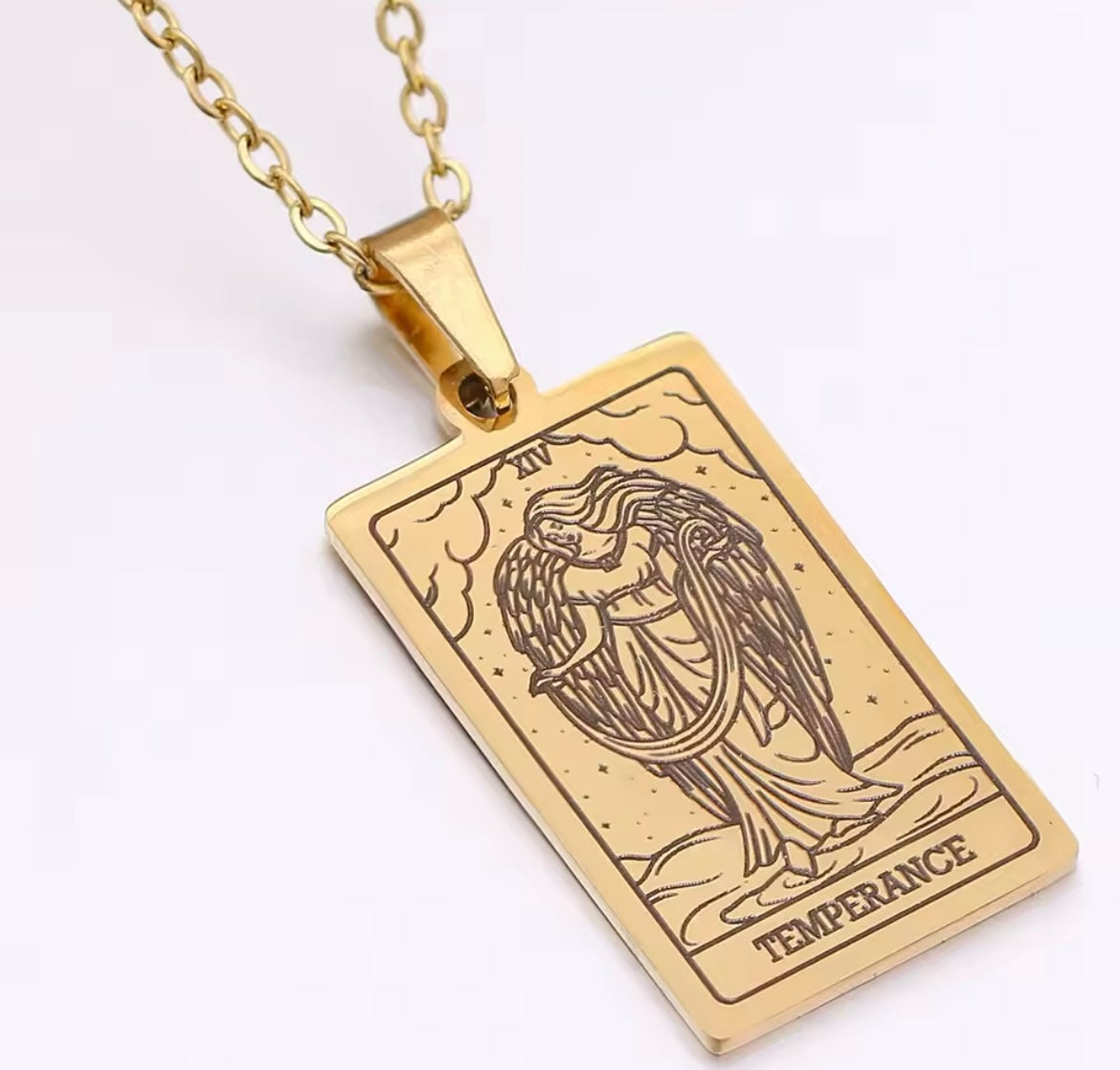 Tarot Card Necklace Collection – 18K Gold Plated Stainless Steel