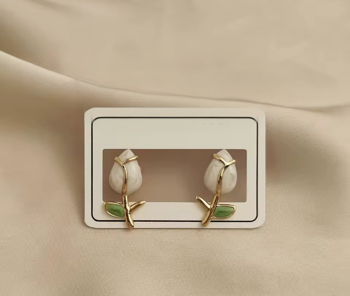Blooming Rosebud Stud Earrings – Stainless Steel Elegance (4 Colours)