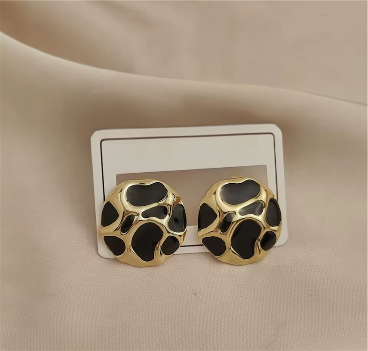 Enamel Mosaic Stud Earrings