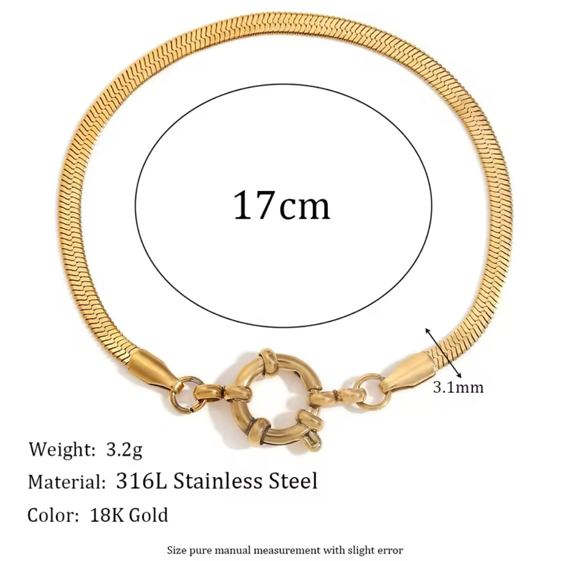 Gold Clasp Chain Bracelets – 18K Gold Plated