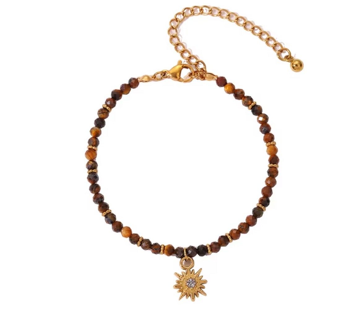 Tiger Eye Sunburst Necklace
