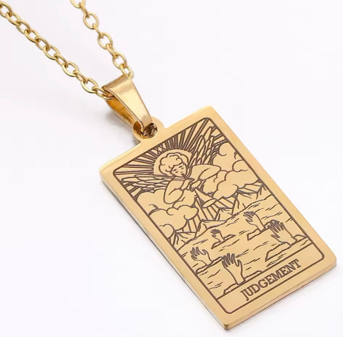 Tarot Card Necklace Collection – 18K Gold Plated Stainless Steel