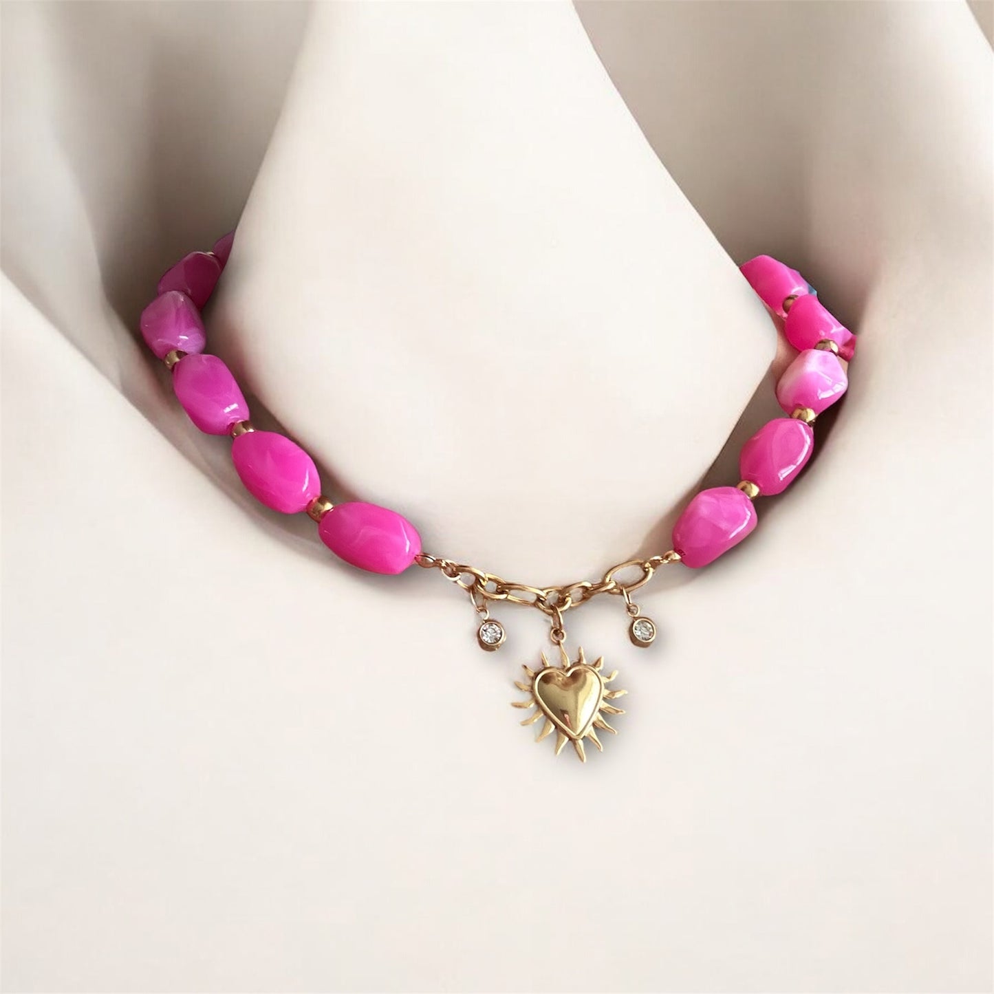 Acrylic Charm Bead Necklace Collection