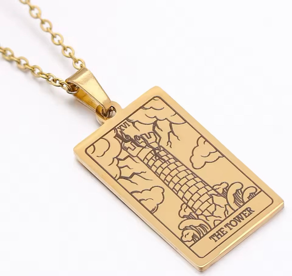 Tarot Card Necklace Collection – 18K Gold Plated Stainless Steel